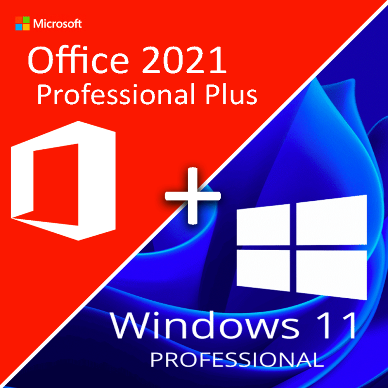 Microsoft Office 2021 Professional Plus + Windows 11 Professional-Paket
