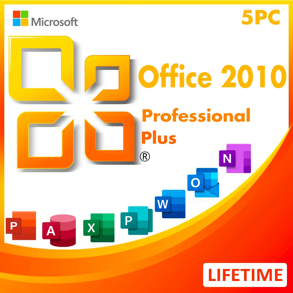 Microsoft Office 2010 Professional Plus for 5PC Activation Product Key