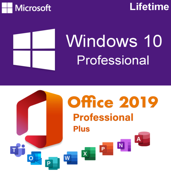 Microsoft Windows 10 Professional + Office 2019 Pro PLus